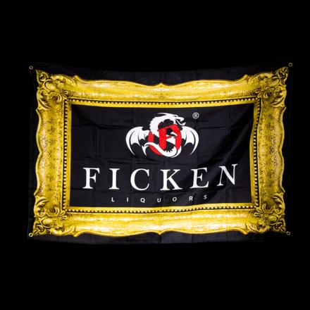 FICKEN Fahne Goldrand