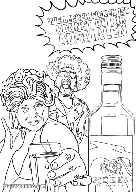 FICKEN Ausmalbild Disco-Star