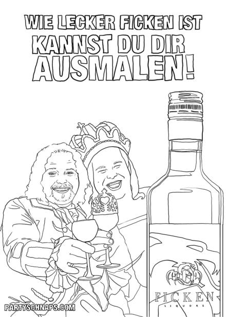 FICKEN Ausmalbild Königspaar